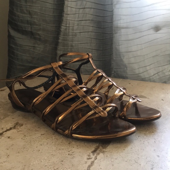 Stuart Weitzman gold/bronze sandals - Picture 1 of 5